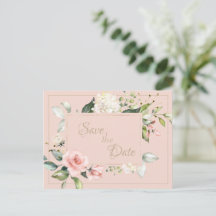 Blush Pink Gold Aquarellfarben Blumenzehen