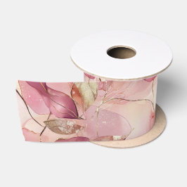 Blush Pink Gold Blätter Brautparty Satinband