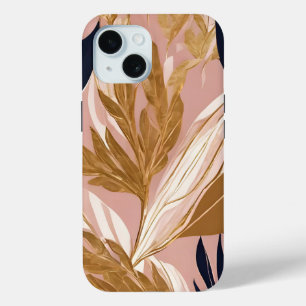 Blush Pink Gold Boho Blätter Moderne Sammlung Case-Mate iPhone Hülle