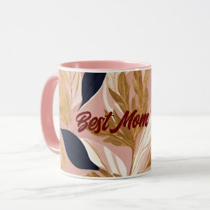 Blush Pink Gold Boho Blätter Moderne Sammlung Tasse