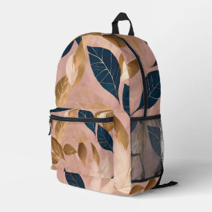 Blush Pink Gold Boho Blätter Populäre Sammlung Bedruckter Rucksack