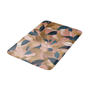 Blush Pink Gold Boho Popular Blätter Collection Badematte