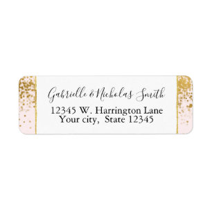 Blush Pink Gold Confetti Dots