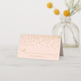 Blush Pink & Gold Confetti Wedding Platzkarte