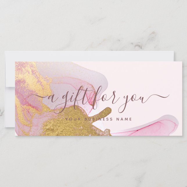 Blush Pink Gold Dust Glitzer Geschenkidee (Vorderseite)