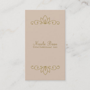 Blush Pink & Gold Eleganter Chic Custom Glam Visitenkarte