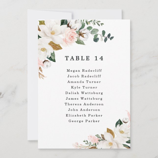 Blush Pink Gold Floral Hochzeitskarten Einladung (Vorderseite)