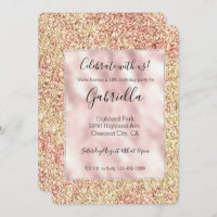 Blush Pink Gold Glitter Ombre