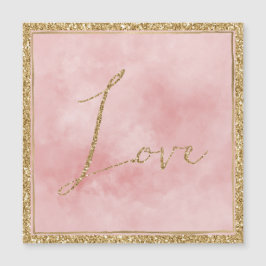 Blush Pink Gold Glitzer Liebe Magnetkarte