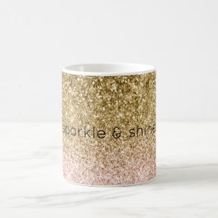 Blush Pink Gold Glitzer Sparkone        Kaffeetasse