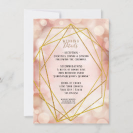 Blush Pink Gold Glitzer Twinkle Leuchten Details Einladung