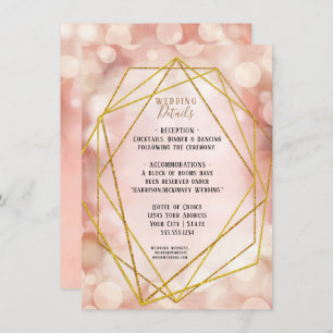 Blush Pink Gold Glitzer Twinkle Leuchten Details Einladung