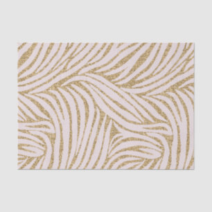 Blush Pink Gold Glitzer Zebra Birthday Seidenpapier