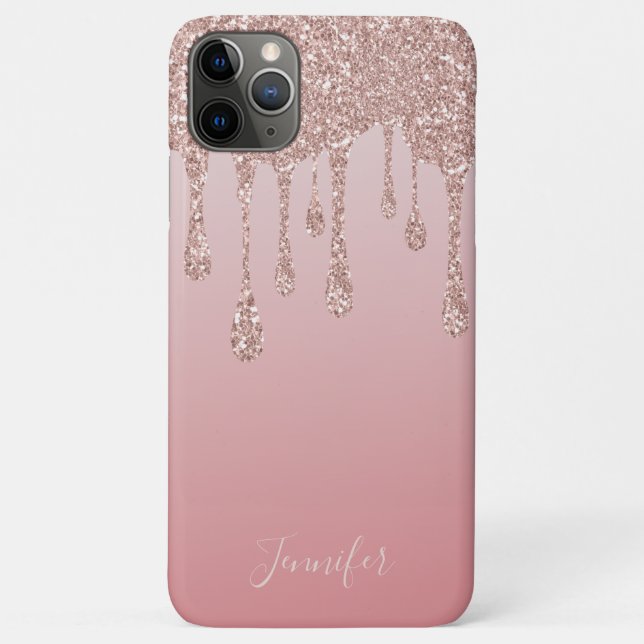 Blush Pink Gold Luxus Shimmer Case-Mate iPhone Hülle (Rückseite)