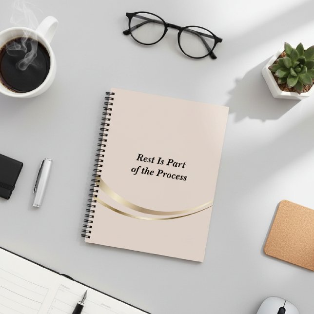 Blush Pink Gold Minimalist Notebook Notizbuch (Von Creator hochgeladen)