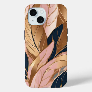 Blush Pink Gold Moderne Boho Blätter Collection Case-Mate iPhone Hülle