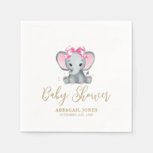Blush Pink Gold Niedlich Elefant Elegante Babydusc