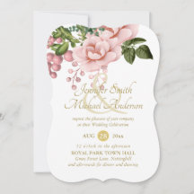 Blush Pink Gold Rose Bouquet Wedding