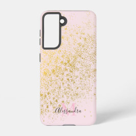Blush Pink Gold Sparkone Samsung Galaxy Hülle