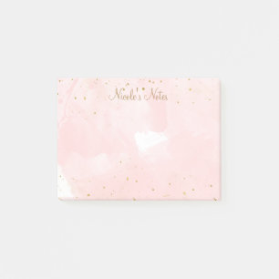 Blush Pink Gold Spritzer Modernes Glam Personalisi Post-it Klebezettel
