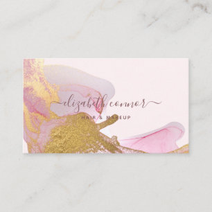 Blush Pink Gold Staub Glitzer Aquarell Visitenkarte