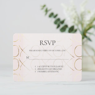 Blush Pink Gold XOXO Liebe Wedding RSVP