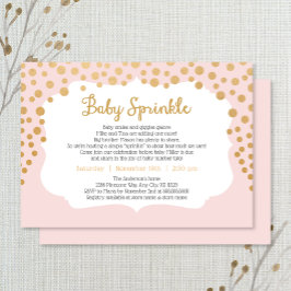Blush pink goldes Girl Sprinkle laden ein, Baby #2 Einladung