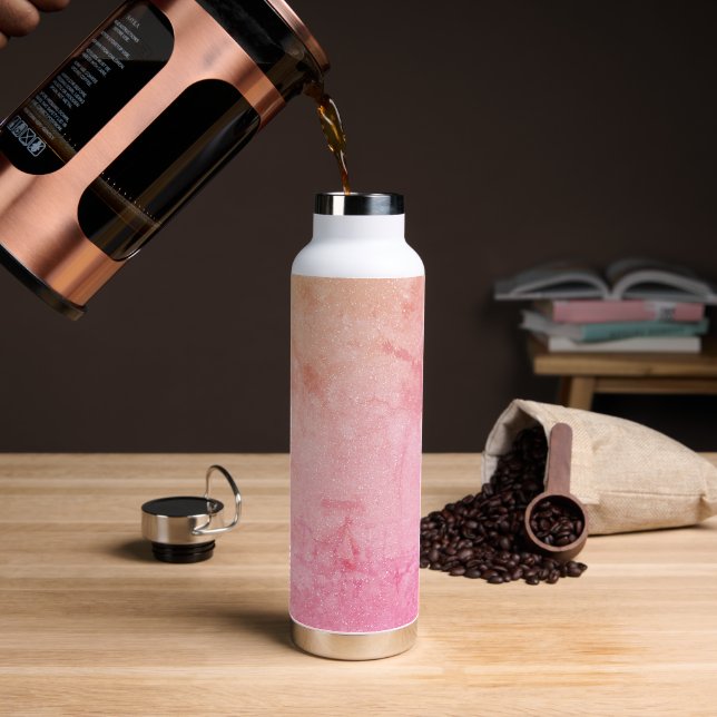 Blush Pink Gradient Sparkttle Trinkflasche (Kaffee)