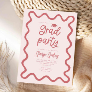 Blush Pink Graduation Party mit schwindelerregende Einladung