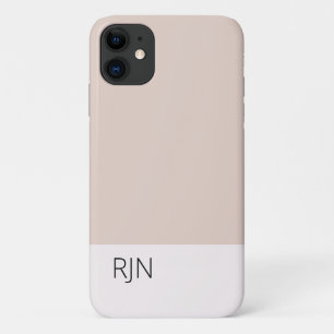 Blush Pink Grau Editable Colorblock Case-Mate iPhone Hülle