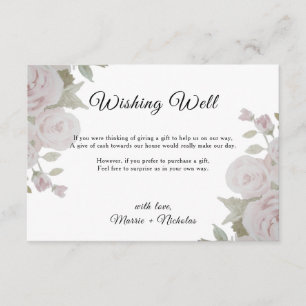 Blush Pink Grau Rose Blumenzwiebeln wünschend gut Begleitkarte