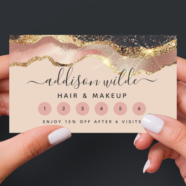 Blush Pink Gray and Gold Elegante Moderne Schrift Treuekarte (Von Creator hochgeladen)