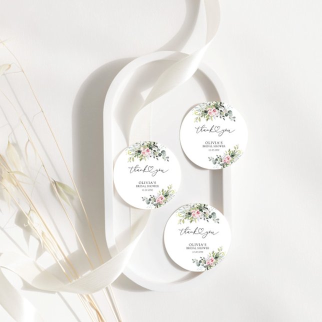 Blush Pink Greenerity Brautparty Geschenk Tag Geschenkanhänger (Von Creator hochgeladen)