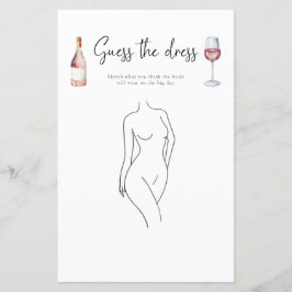 Blush Pink Guess The Dress Brautparty Game