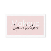  Blush Pink Hair, Makeup & Beauty Business Card