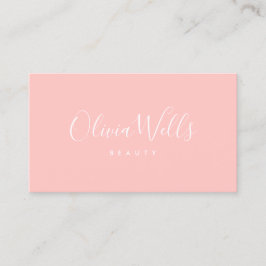 Blush Pink Handgeschriebenes Script Social Media I Visitenkarte