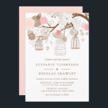 Blush Pink Hanging Birdcages Hochzeit Einladung<br><div class="desc">Feiern Sie Ihre Liebe mit unserer individuell gestaltbaren Geburtstagsfeier mit zarten Vogelkäfigen, romantischen Blumen und kleinen, süßen Vögeln. Diese romantische Hochzeitseinladung eignet sich ideal für rustikale, Vintage Hochzeiten, Hochzeiten im Garten oder im Frühjahr und verleiht Ihrem besonderen Tag eine Touch strahlender Eleganz. Personalisieren Sie Text, Schriftart und wählen Sie andere...</div>