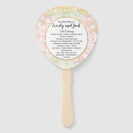 Blush Pink Heart Leaf Tree Hochzeitsprogramm Fächer