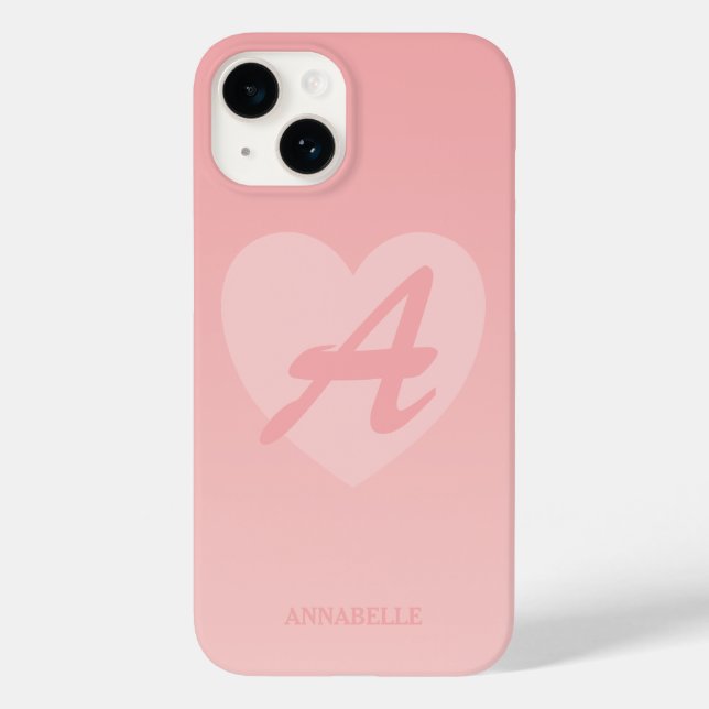 Blush-Pink-Herz-Custom Case-Mate iPhone Hülle (Rückseite)