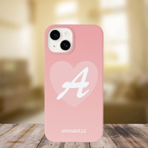 Blush-Pink-Herz-Custom Case-Mate iPhone 14 Hülle