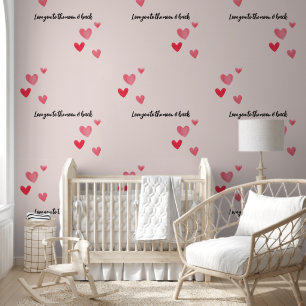 Blush Pink Hört Liebe Sie Tapete