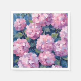 Blush Pink Hydrangeas Bloral Serviette