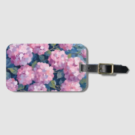 Blush Pink Hydrangeas Floral Gepäckanhänger