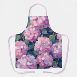 Blush Pink Hydrangeas Floral Schürze