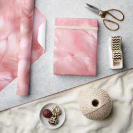 Blush Pink Imitate Fur Geschenkpapier