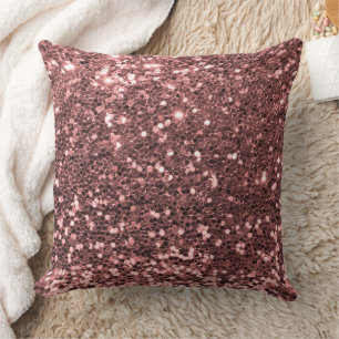 Blush Pink Imitate Sequin Glitzer Throw Kissen