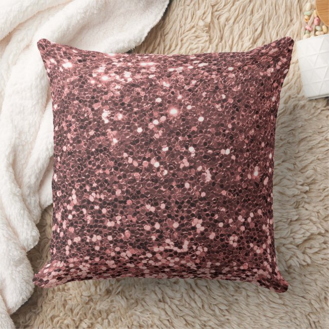 Blush Pink Imitate Sequin Glitzer Throw Kissen (Decke)