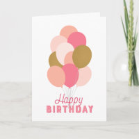 Blush Pink Imitats Gold Balloons Happy Birthday
