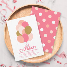 Blush Pink Imitats Gold Balloons jedes Alter Gebur
