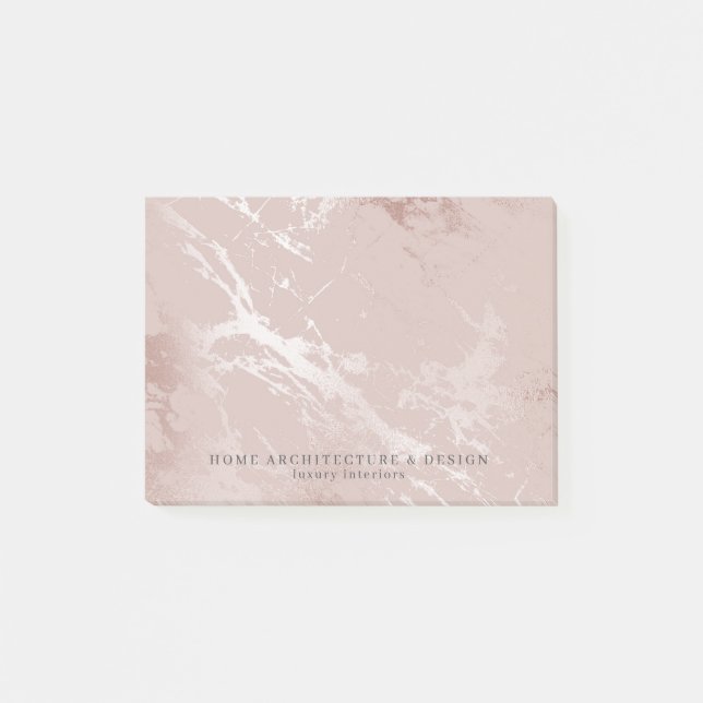 Blush Pink Imitats Rose Gold Klassik Zuhause Decor Post-it Klebezettel (Vorderseite)